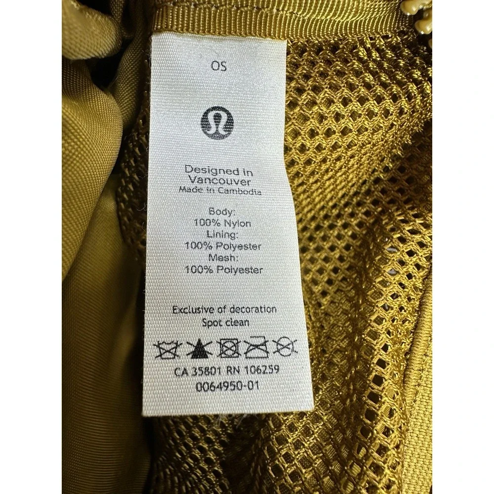 Lululemon Go Getter Pouch 4L Mustard Cosmetic Bag Accessory Clutch Zip Close